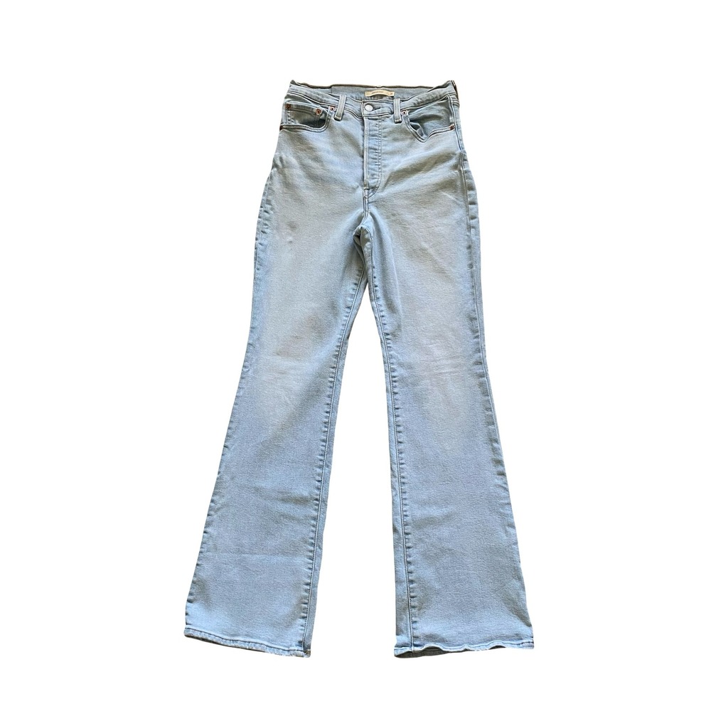 Levis‎ Ribcage Boot Ultra High Rise Jeans Light Wash Button Fly 31x33